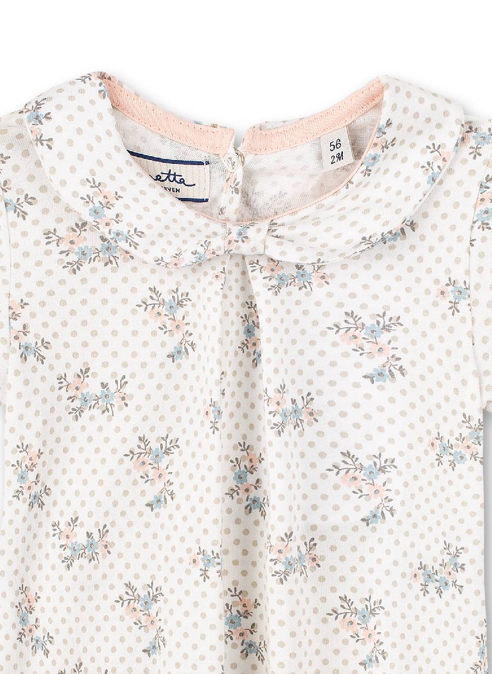 Sanetta Mädchen T-Shirt Off-White Dots-Allover Fluffy Duckling Outlet