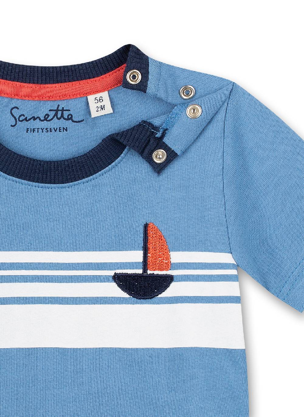 Sanetta Jungen T-Shirt Blau Little Lobster Angebote