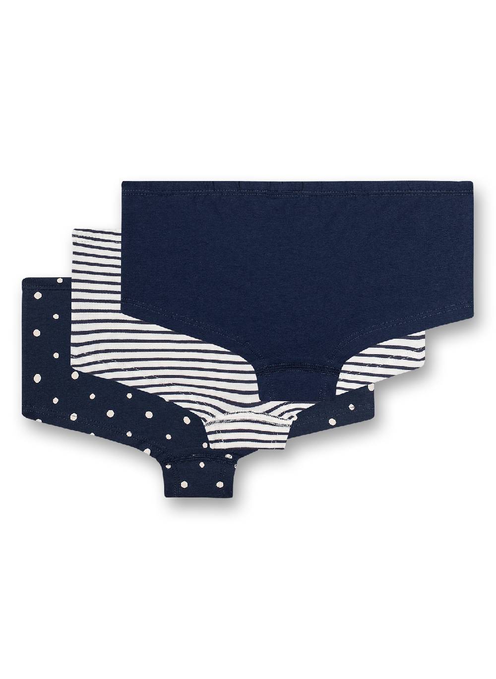 Sanetta Mädchen-Pantys (Dreierpack) Dunkelblauer Dots-Allover und Dunkelblau Fabrikverkauf