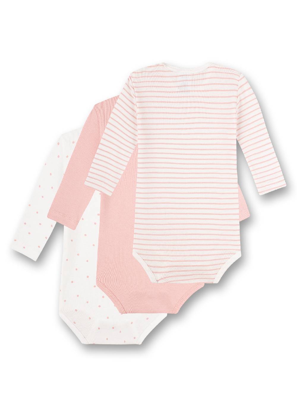 Sanetta Body langarm (Dreierpack) Rosa Ringel Rosa und Weiß Blitzverkäufe