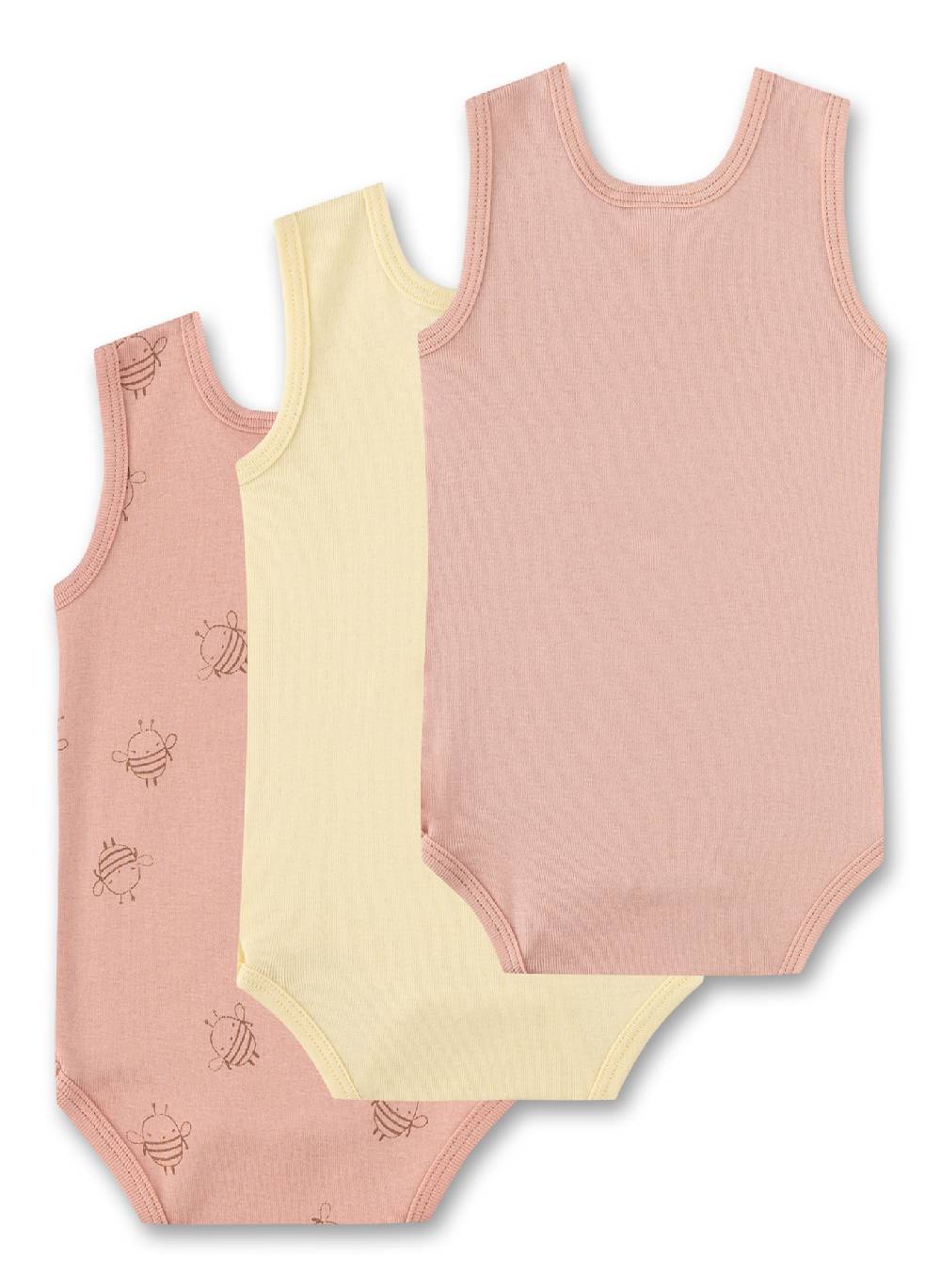 Sanetta Body ärmellos (Dreierpack) Rosa Fabrikpreis