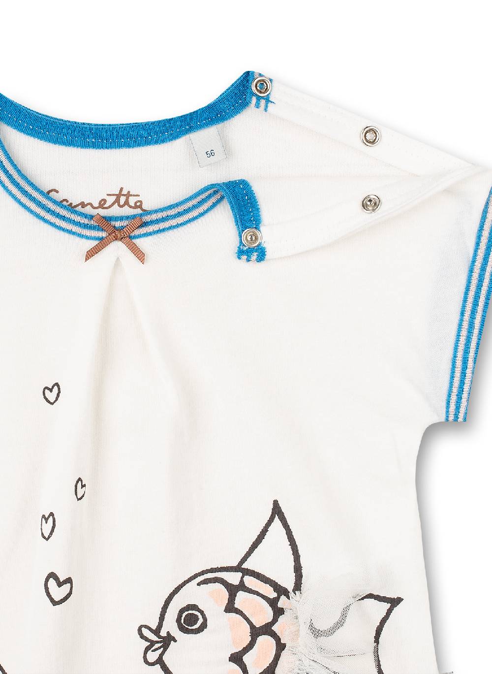 Sanetta Mädchen T-Shirt Off-White Water World Letzter Tag