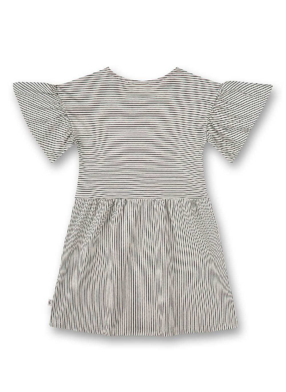Sanetta Mädchen-Kleid Off-White Ringel Nur für heute