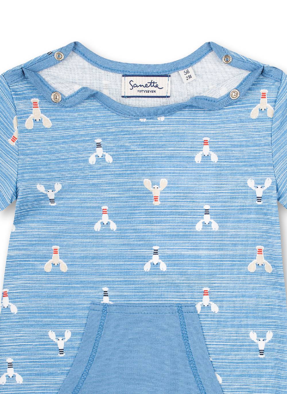 Sanetta Jungen-Overall Blau Little Lobster Nur noch ein Tag übrig
