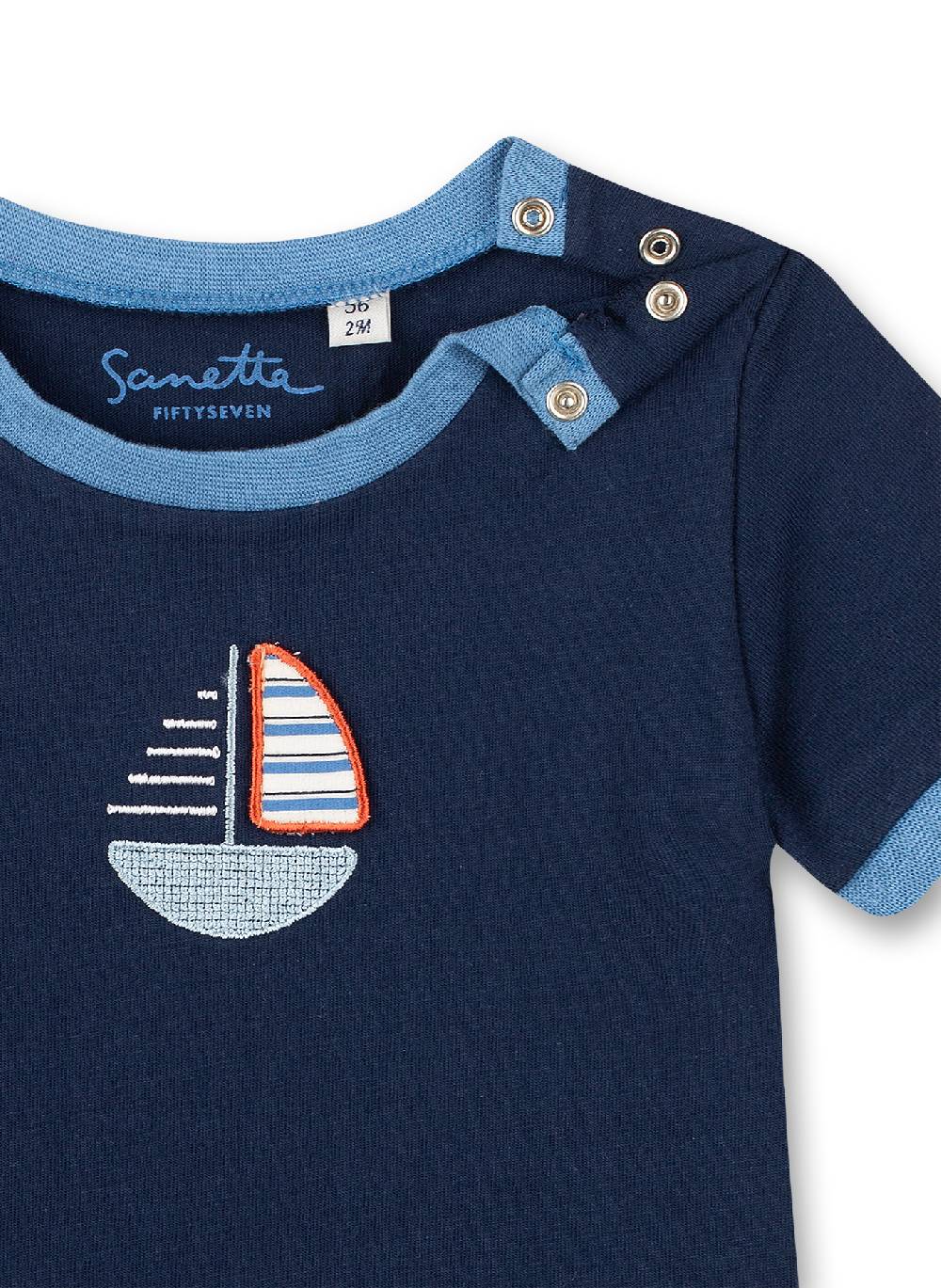 Sanetta Jungen T-Shirt Dunkelblau Little Lobster Super Rabatt