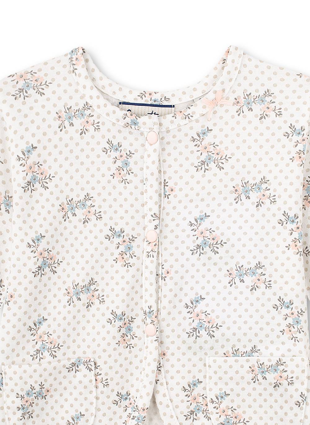 Sanetta Mädchen-Jacke Off-White Dots-Alover Fluffy Duckling 50% Rabatt mit kostenlosem Versand