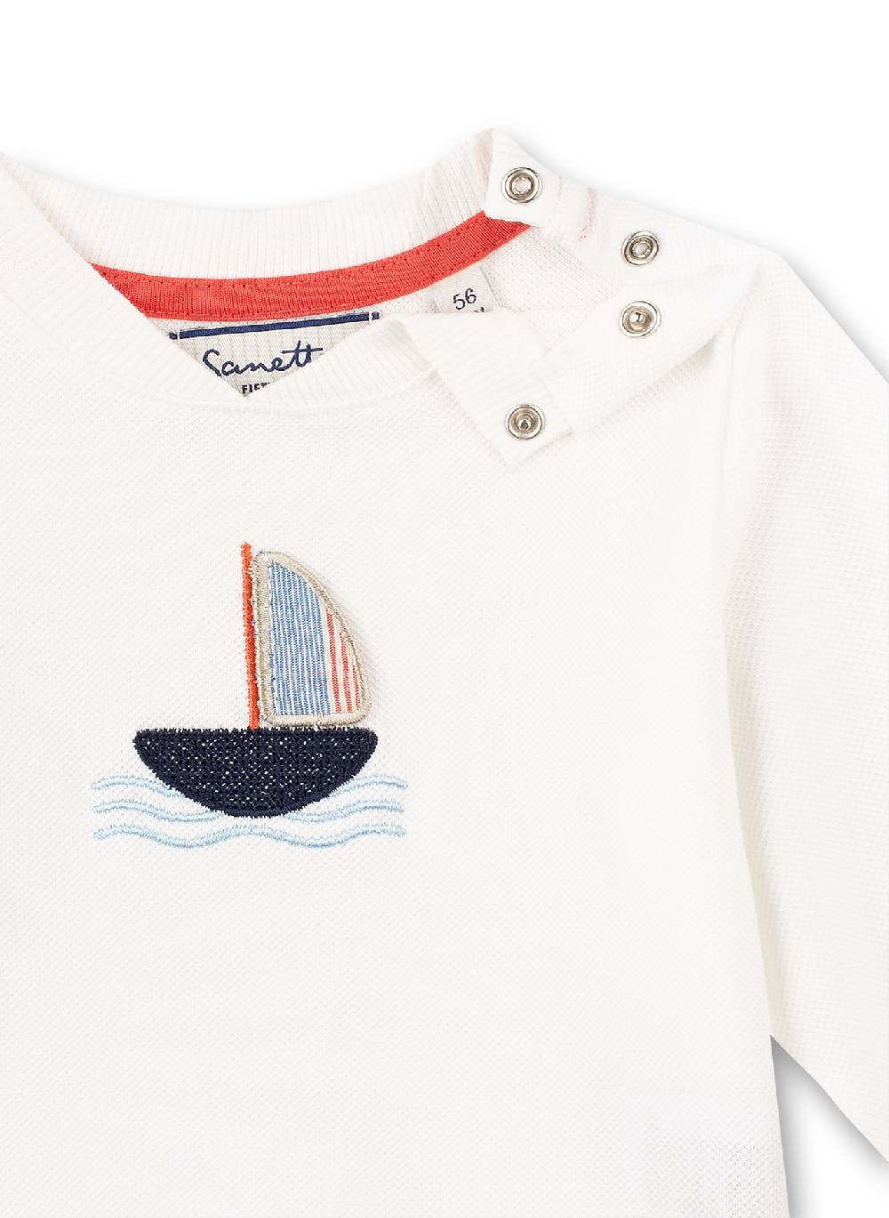 Sanetta Jungen-Sweatshirt Off-White Little Lobster Clearance-Verkauf