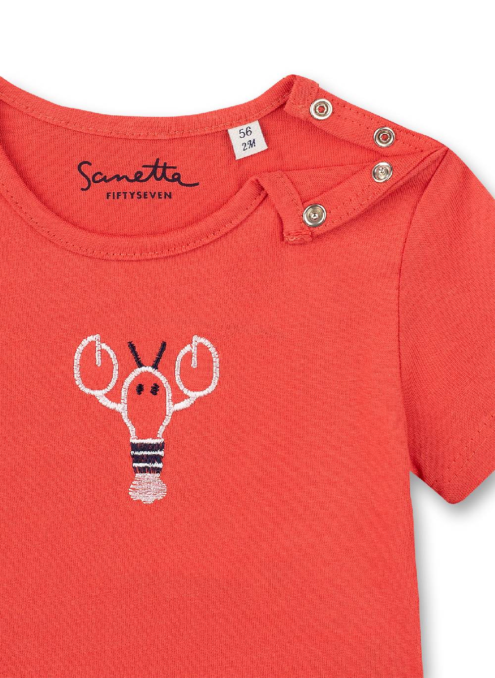 Sanetta Jungen T-Shirt Rot Little Lobster Kostenloser Versand international