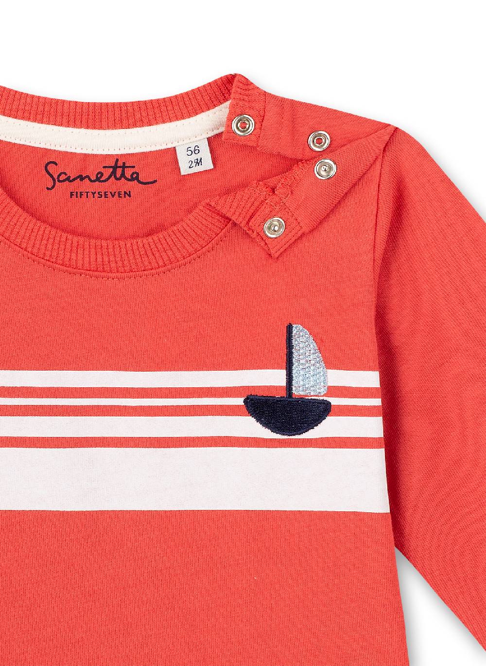 Sanetta Jungen-Shirt langarm Rot Little Lobster Fabrikladen