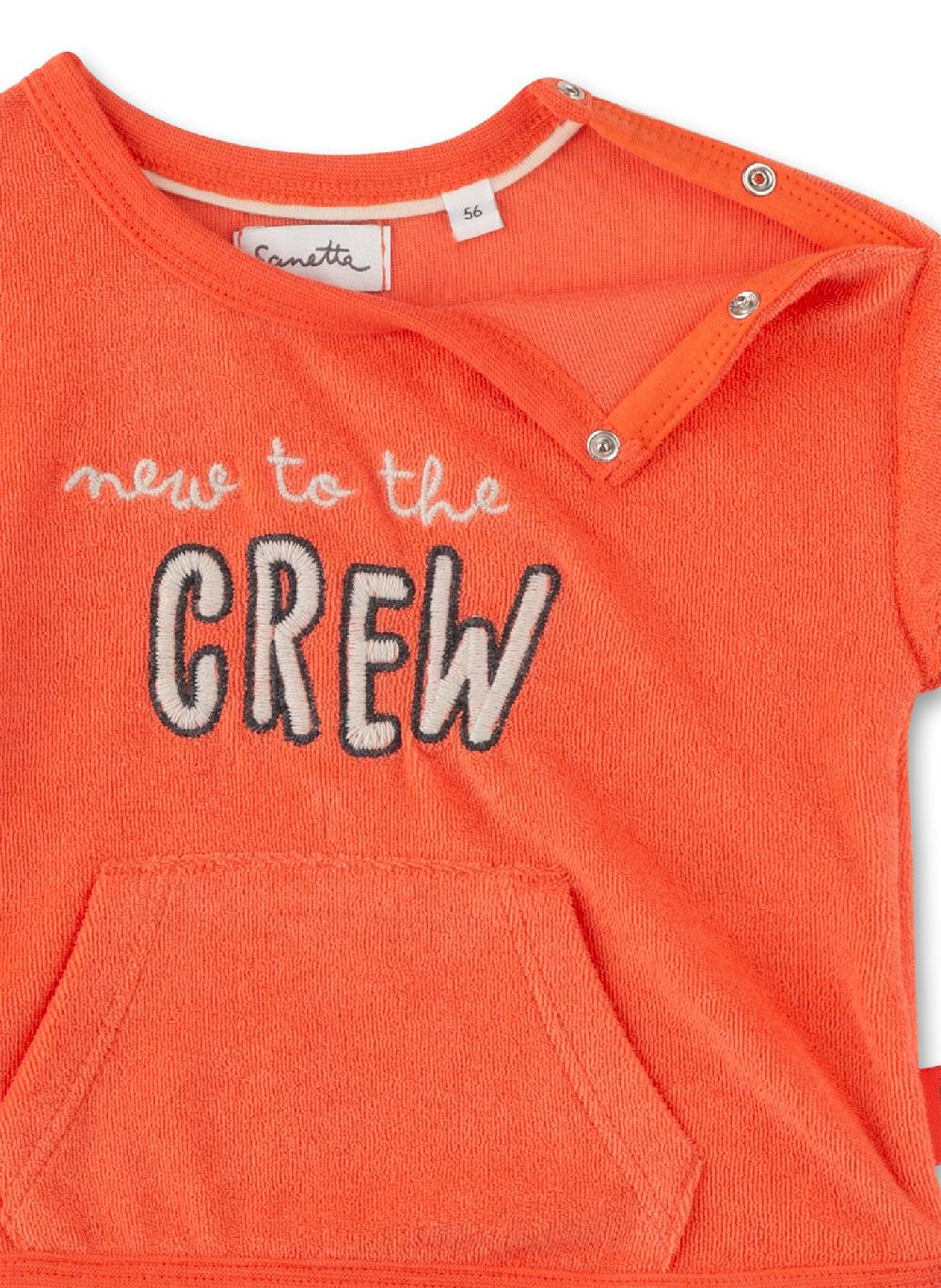 Sanetta Jungen-Sweatshirt kurzarm Orange aus Frottee Kostenloser Versand