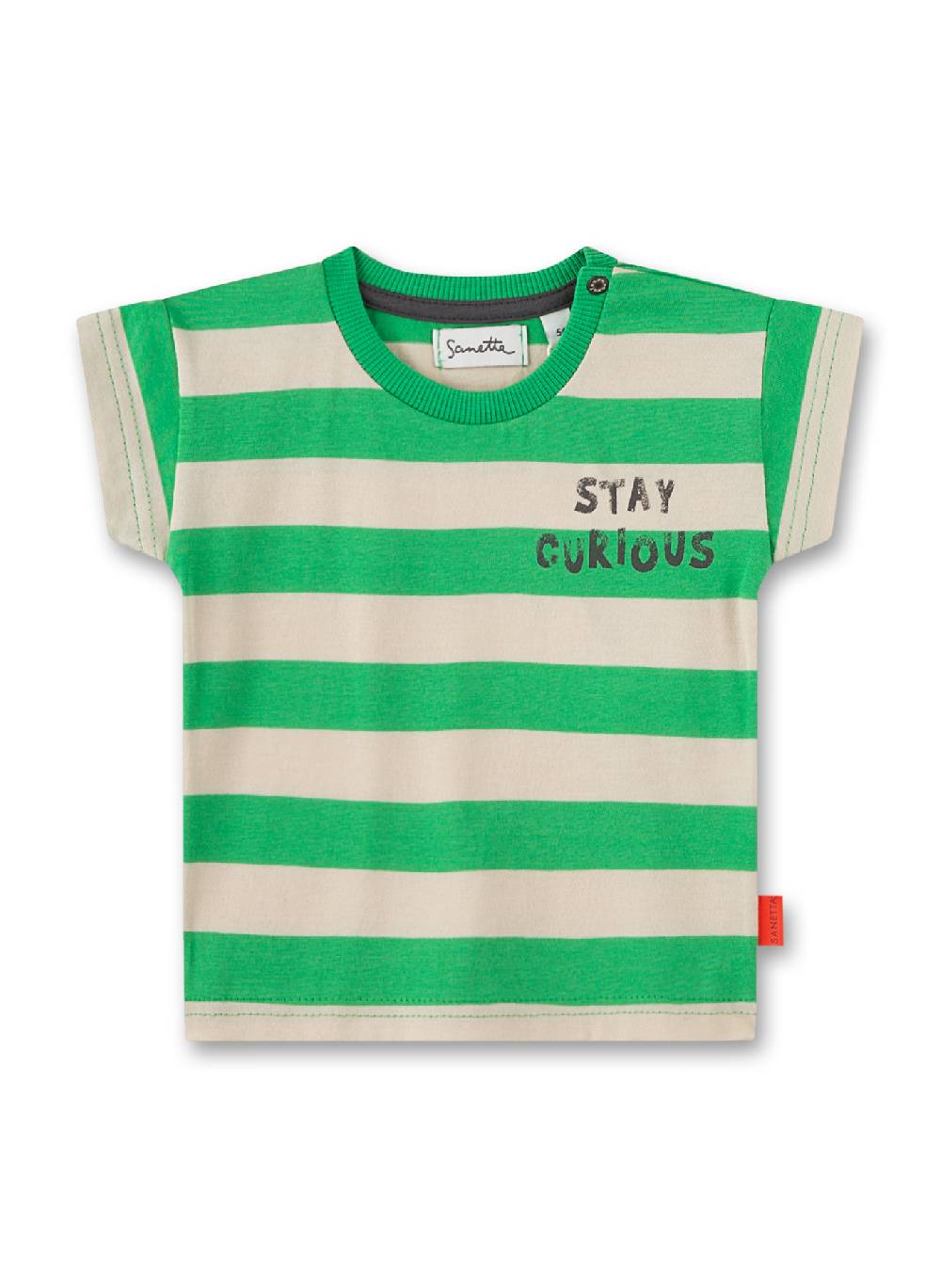 Sanetta Jungen T-Shirt Grün gestreift Sonderangebot