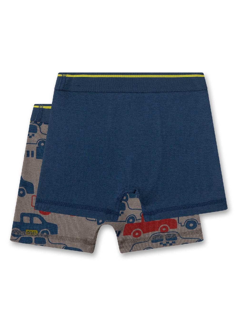 Sanetta Jungen-Hipshorts (Doppelpack) Grau mit Autos und Dunkelblau Saisonschlussverkauf