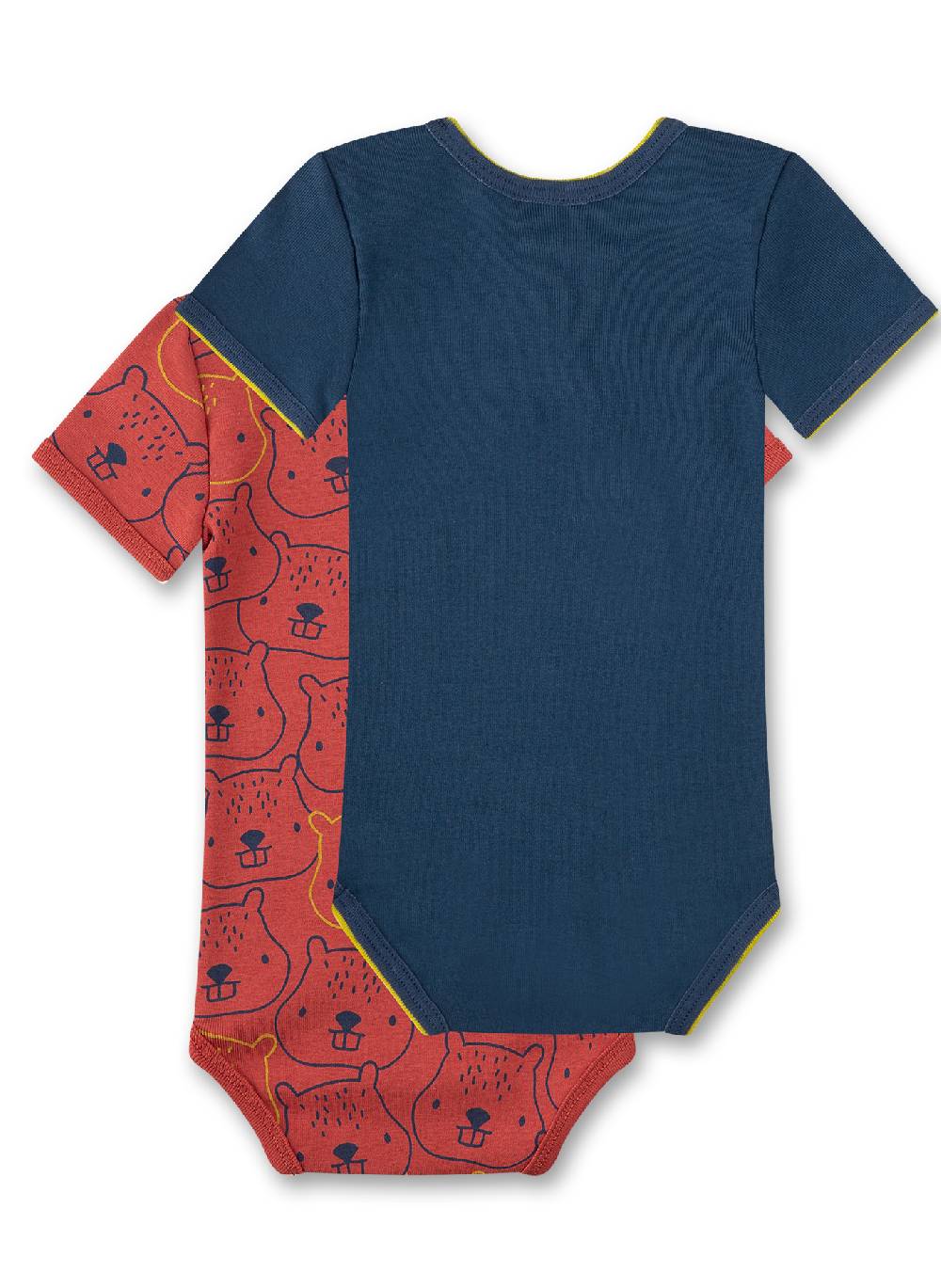 Sanetta Baby-Body kurzarm (Doppelpack) Blau Valentinstagsangebot