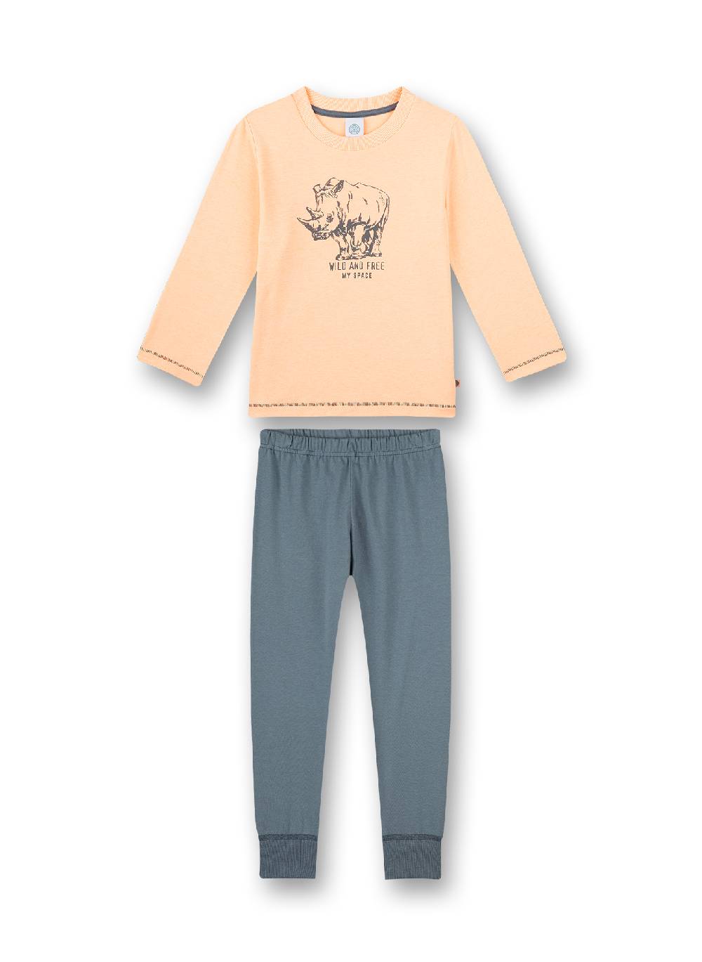 Sanetta Jungen-Schlafanzug lang Orange Wild at Heart Black Friday