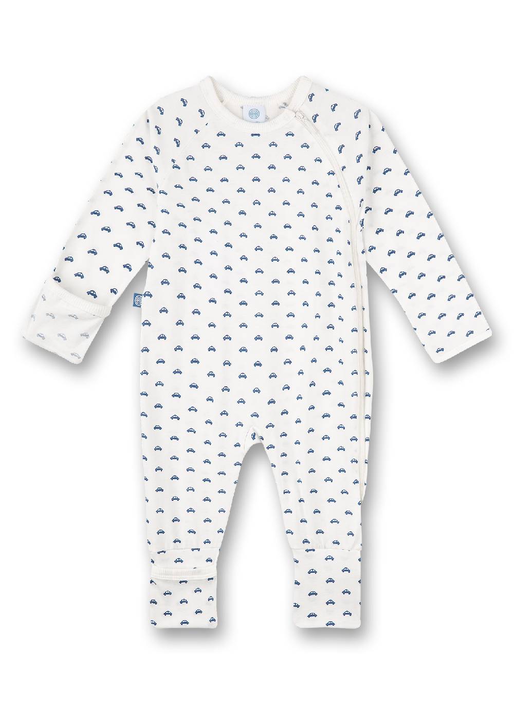Sanetta Jungen-Overall Weiß Auto-Allover Heißer Verkauf