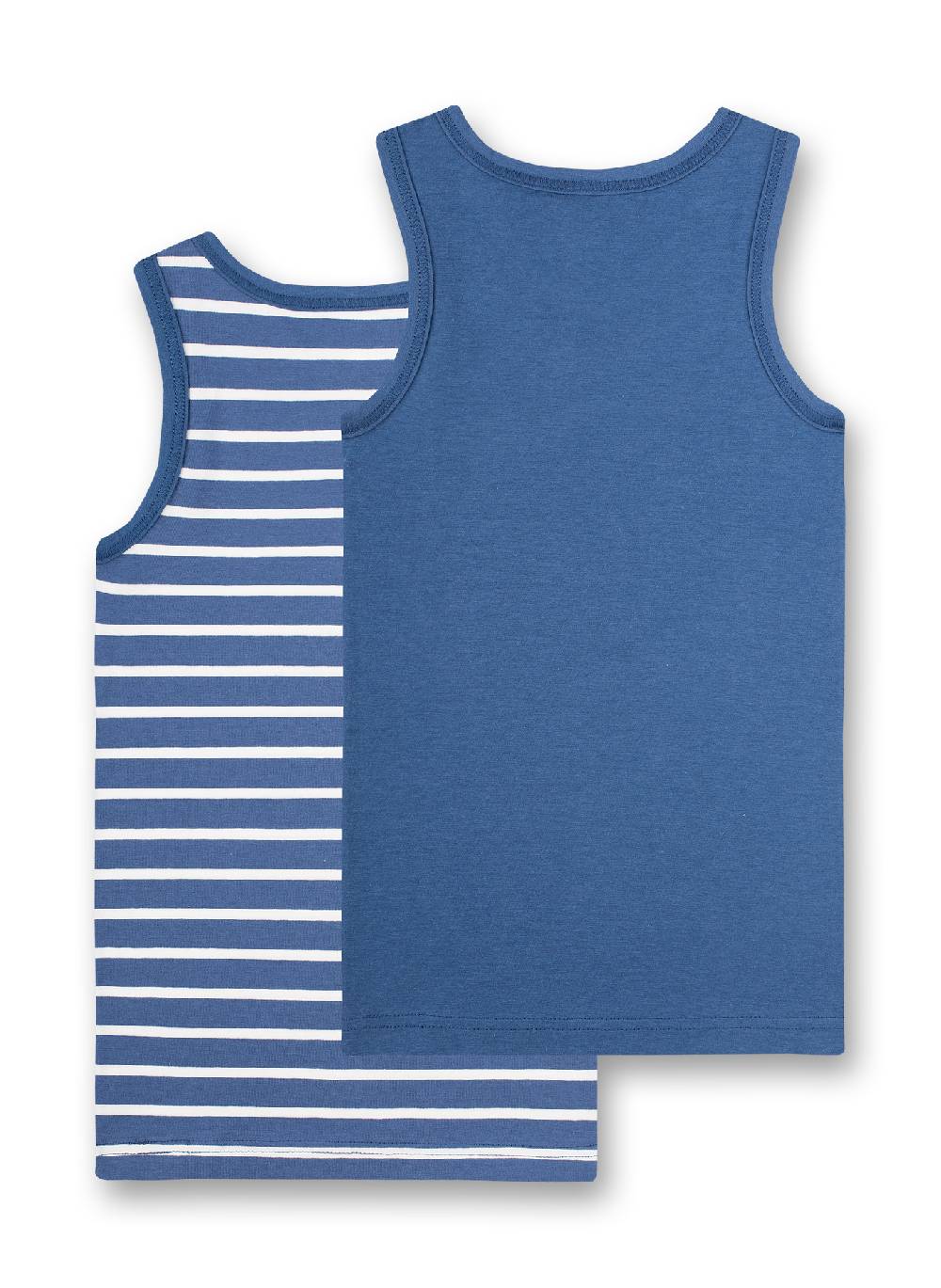 Sanetta Jungen-Unterhemd (Doppelpack) Blau und Blau Ringel Online Outlet