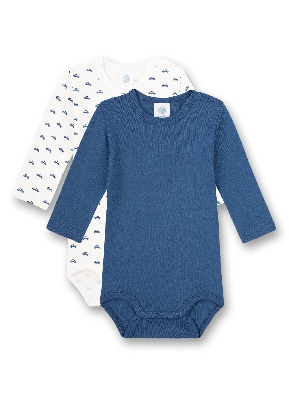 Sanetta Body langarm (Doppelpack) Weiß und Blau