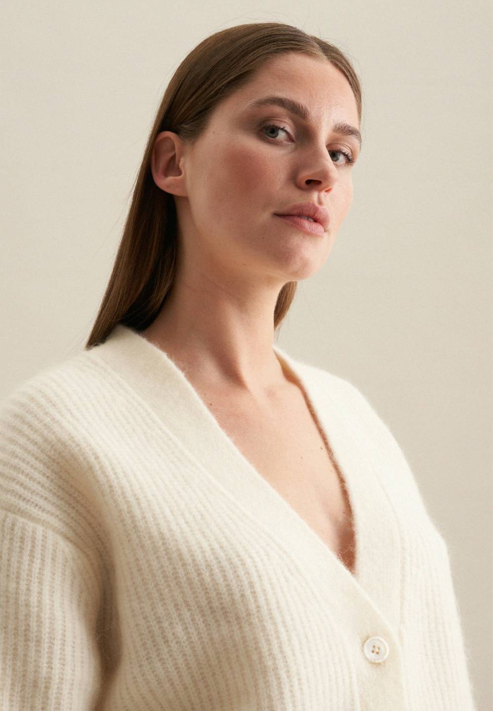 Studio Seidensticker V-Neck Strick-Jacke Oversized Outlet