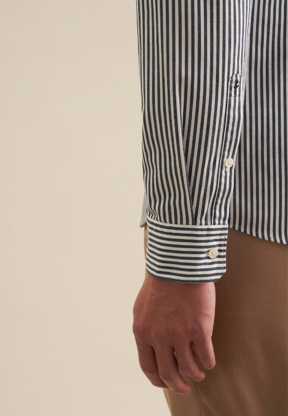 Studio Seidensticker Twill Casual Hemd in Slim mit Button-Down-Kragen Exklusive Angebote