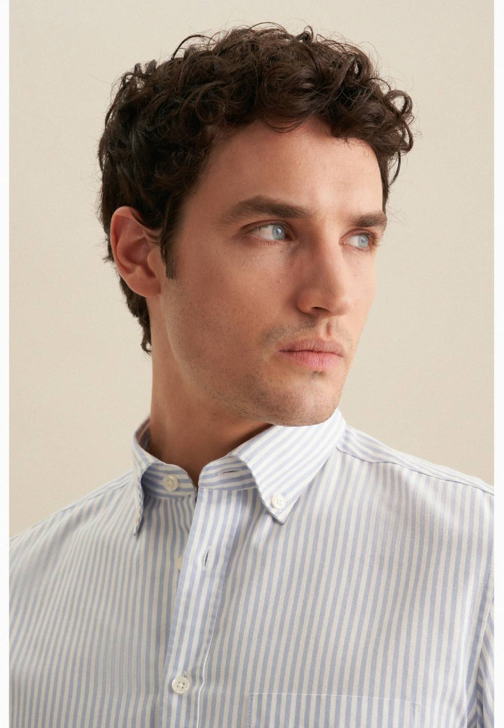 Studio Seidensticker Twill Casual Hemd in Slim mit Button-Down-Kragen Blitzangebot