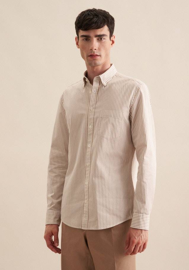 Studio Seidensticker Twill Casual Hemd in Slim mit Button-Down-Kragen Große Rabatte