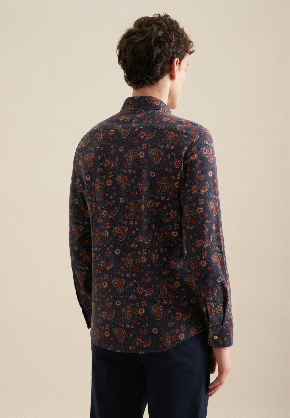 Studio Seidensticker Flanell Casual Hemd in Slim mit Kentkragen Räumungsverkauf