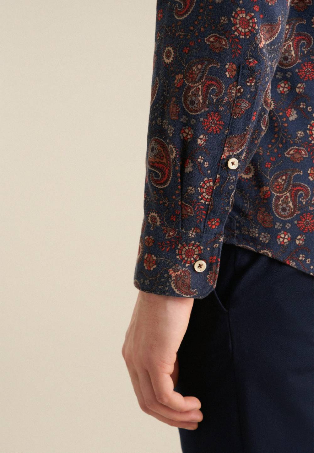 Studio Seidensticker Flanell Casual Hemd in Slim mit Kentkragen Räumungsverkauf