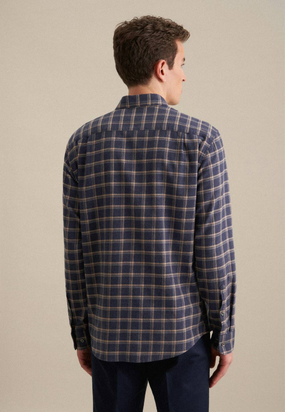 Studio Seidensticker Flanell Casual Hemd in Regular mit Button-Down-Kragen Sonderangebot der Fabrik