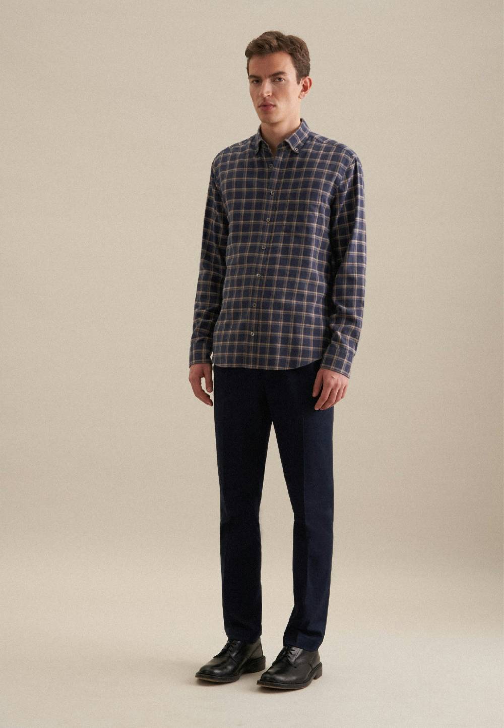 Studio Seidensticker Flanell Casual Hemd in Regular mit Button-Down-Kragen Sonderangebot der Fabrik