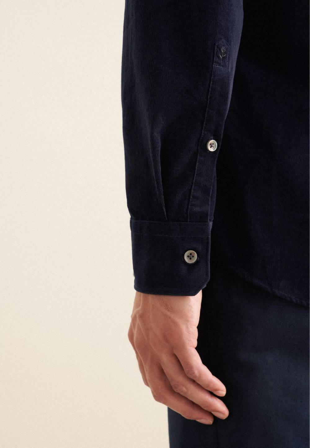 Studio Seidensticker Cord Casual Hemd in Slim mit Kentkragen Riesige Rabatte