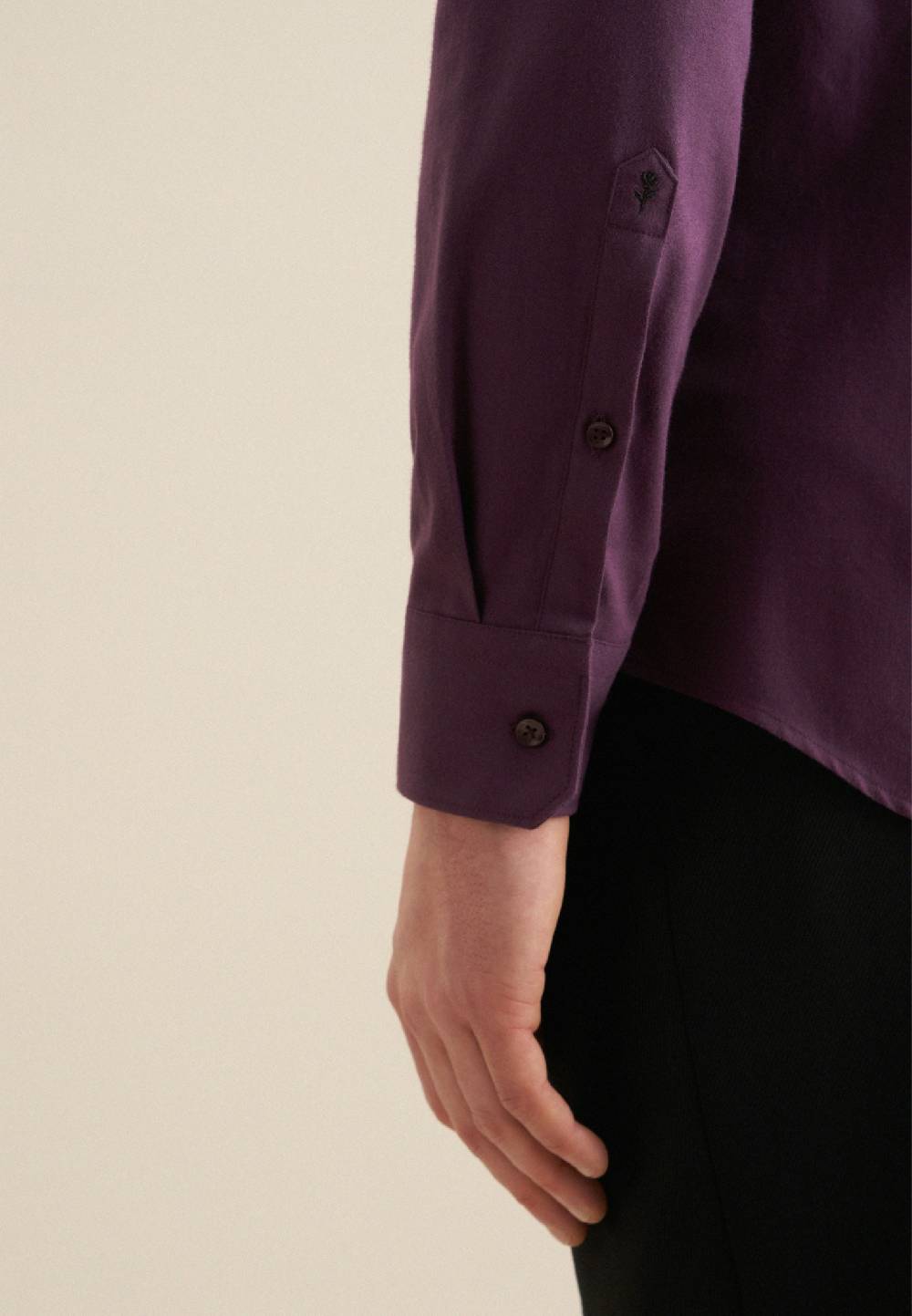 Studio Seidensticker Flanell Flanellhemd in Shaped mit Kentkragen Preisnachlass