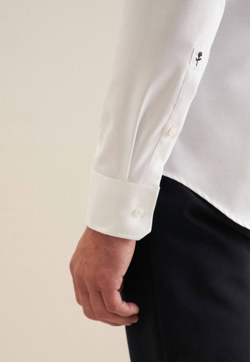 Studio Seidensticker Bügelleichtes Twill Business Hemd in Slim mit Kentkragen Super Rabatt
