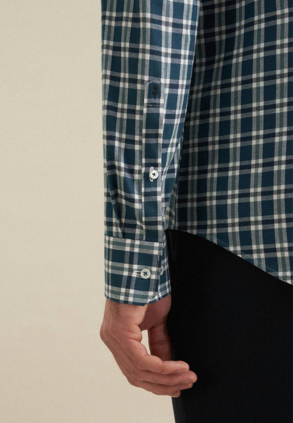 Studio Seidensticker Flanell Flanellhemd in Slim mit Button-Down-Kragen 50% Rabatt mit kostenlosem Versand