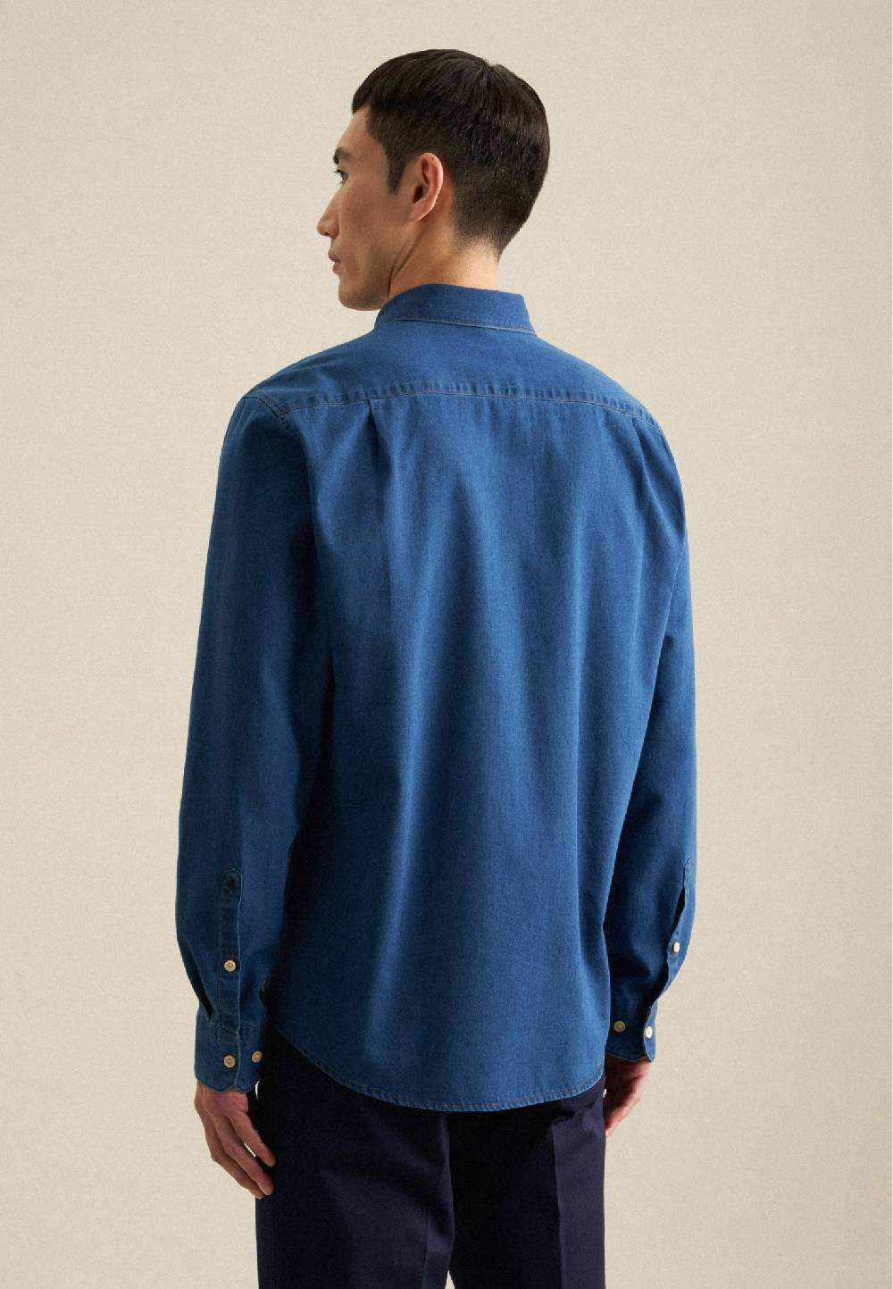Studio Seidensticker Denim Casual Hemd in Regular mit Button-Down-Kragen Lagerräumung
