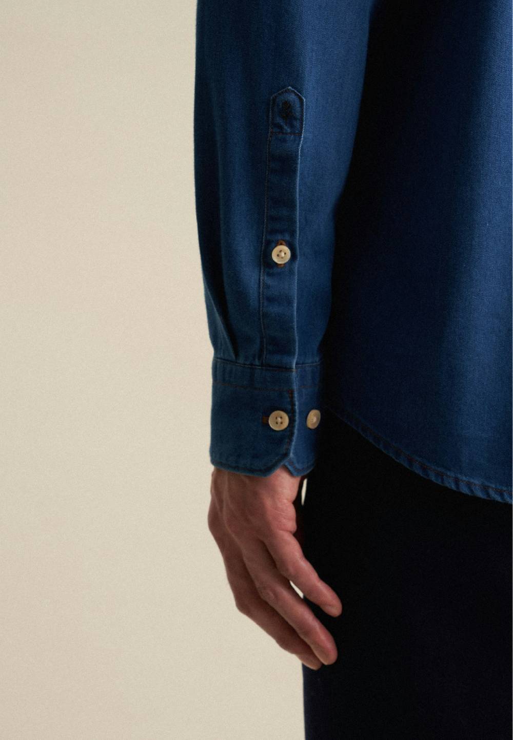 Studio Seidensticker Denim Casual Hemd in Regular mit Button-Down-Kragen Lagerräumung