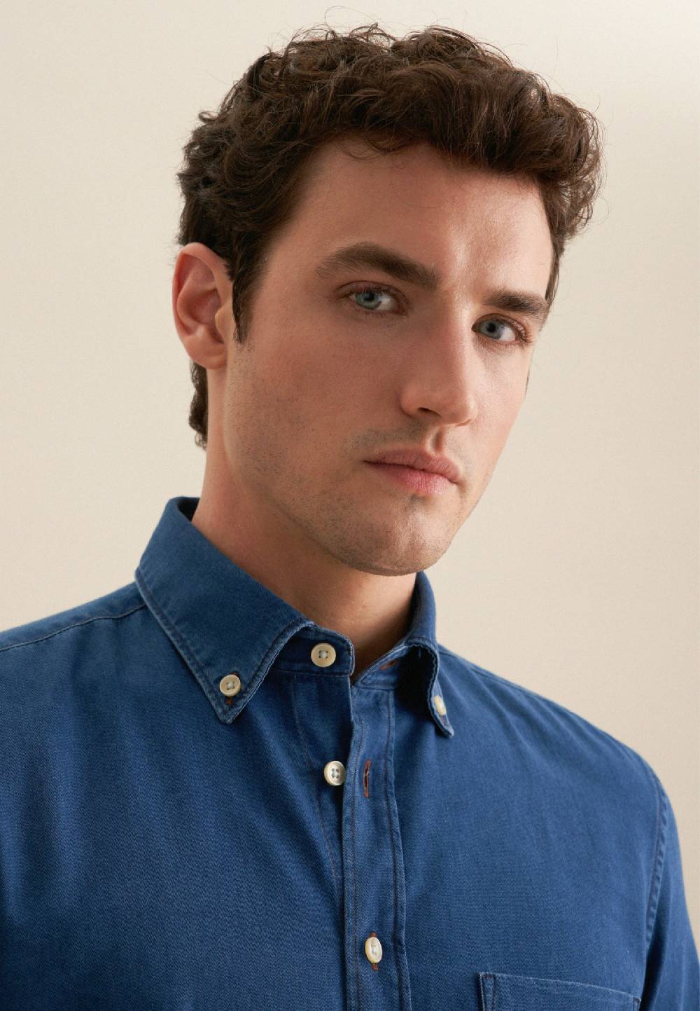 Studio Seidensticker Denim Casual Hemd in Slim mit Button-Down-Kragen Riesige Ersparnisse