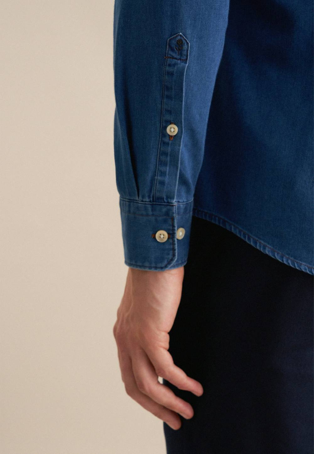 Studio Seidensticker Denim Casual Hemd in Slim mit Button-Down-Kragen Riesige Ersparnisse
