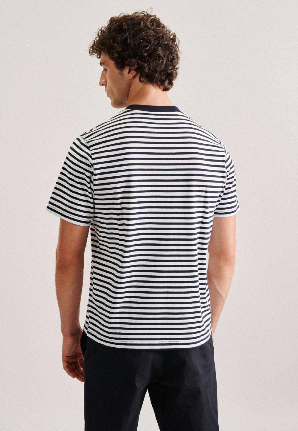 Studio Seidensticker Rundhals T-Shirt Gerader Schnitt (Normal-Fit) Schlussverkauf