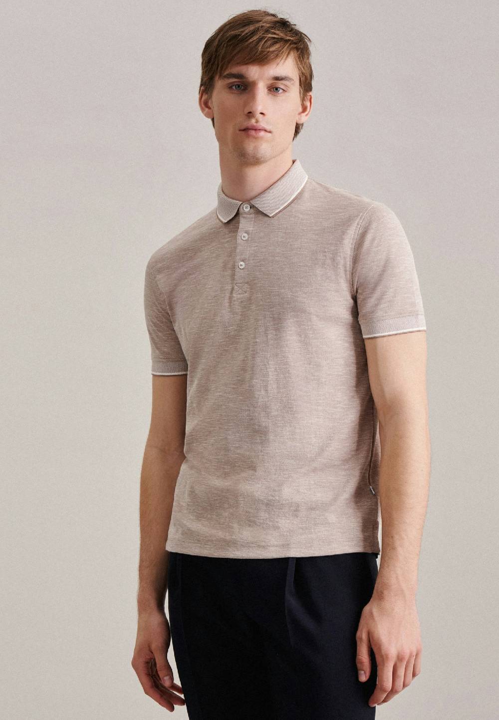Studio Seidensticker Kragen Polo-Shirt Tailliert (Slim-Fit) Kostenloser Versand