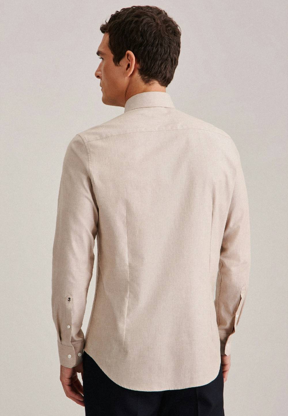 Studio Seidensticker Twill Flanellhemd in Slim mit Kentkragen Kostenloser Versand international