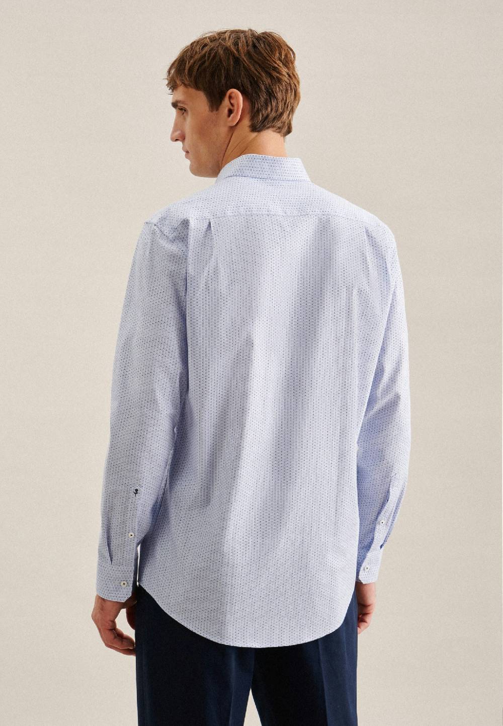 Studio Seidensticker Twill Business Hemd in Regular mit Covered-Button-Down-Kragen Verkauf