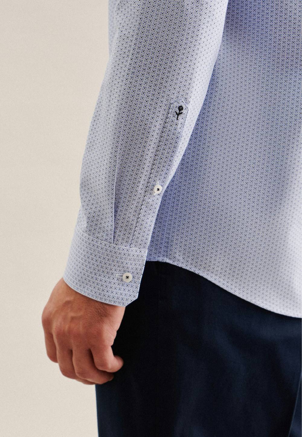 Studio Seidensticker Twill Business Hemd in Regular mit Covered-Button-Down-Kragen Verkauf
