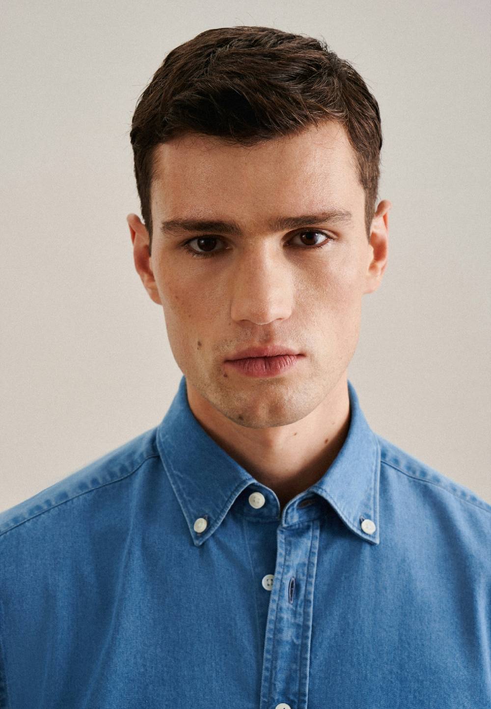 Studio Seidensticker Denim Casual Hemd in Regular mit Button-Down-Kragen Exklusivangebot