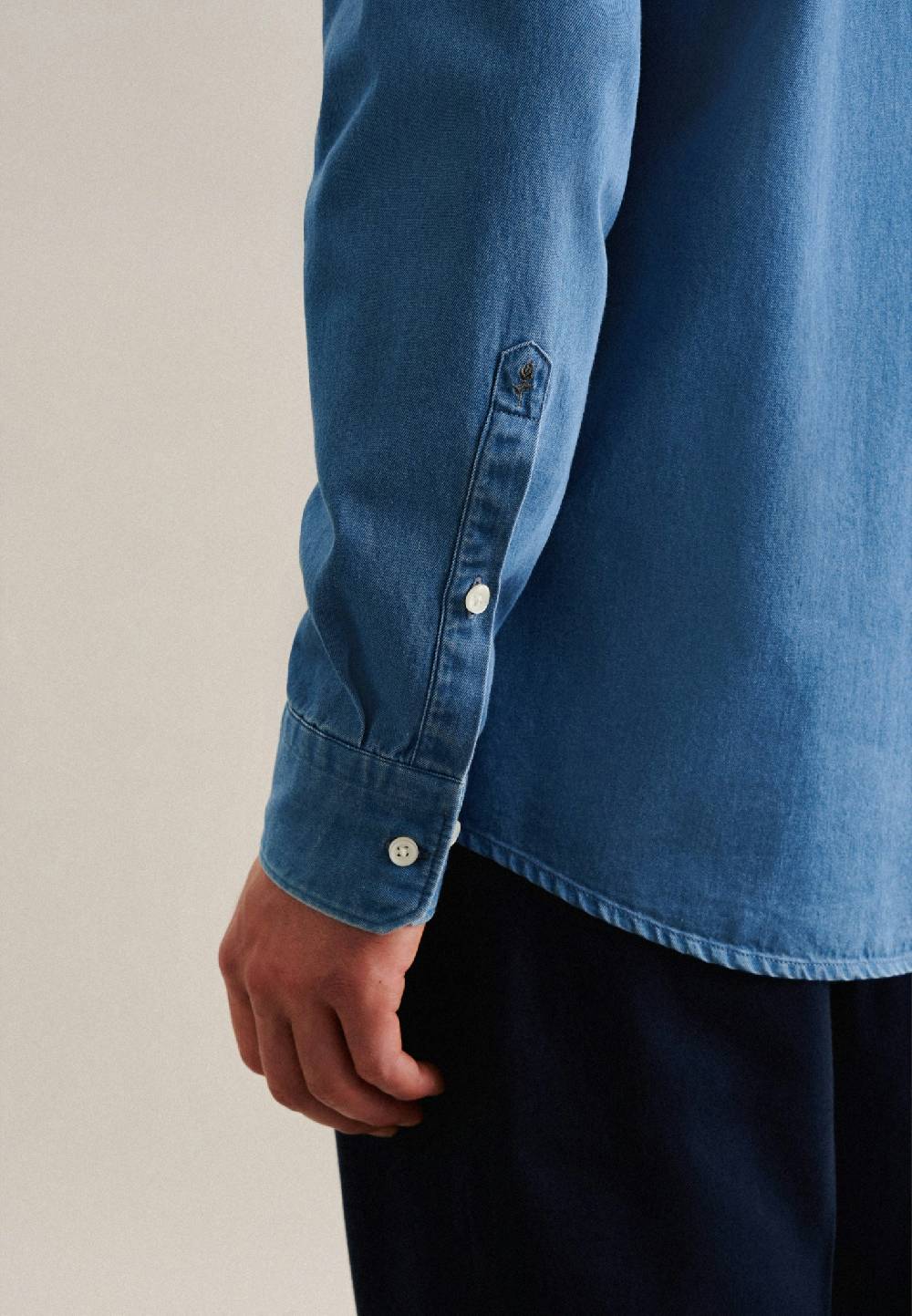 Studio Seidensticker Denim Casual Hemd in Regular mit Button-Down-Kragen Exklusivangebot