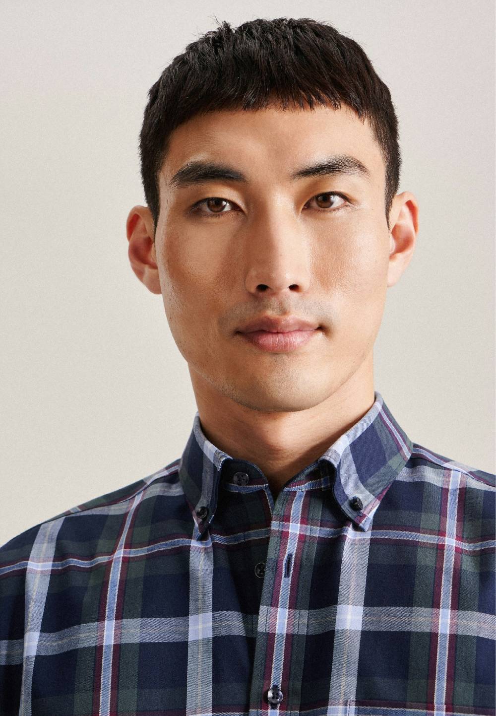 Studio Seidensticker Twill Flanellhemd in Regular mit Button-Down-Kragen Letzte 3 Tage