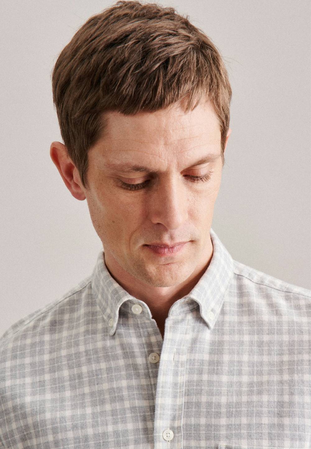 Studio Seidensticker Twill Casual Hemd in Regular mit Button-Down-Kragen Neueste Stile