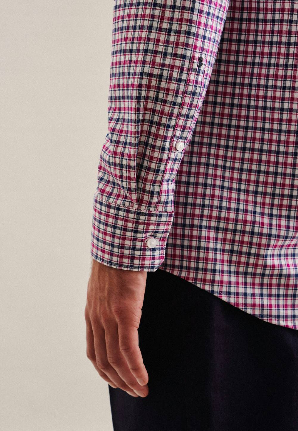 Studio Seidensticker Bügelfreies Twill Business Hemd in Regular mit Button-Down-Kragen Black Friday Preise