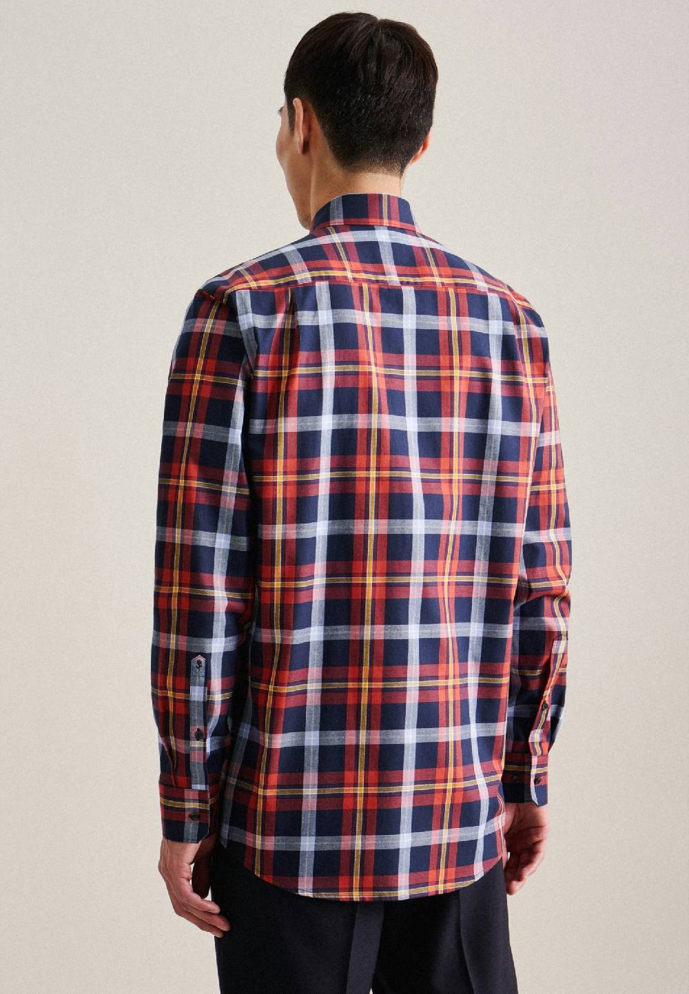 Studio Seidensticker Twill Flanellhemd in Regular mit Button-Down-Kragen Schlussverkauf