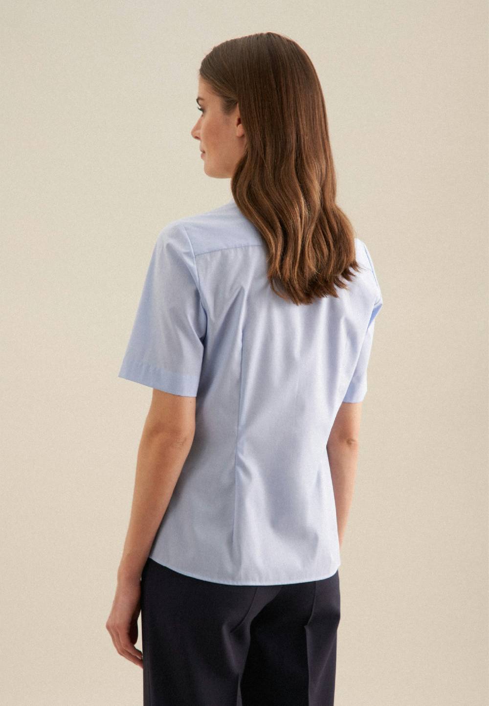 Studio Seidensticker Bügelfreie Kurzarm Fil a fil Hemdbluse Top Angebot