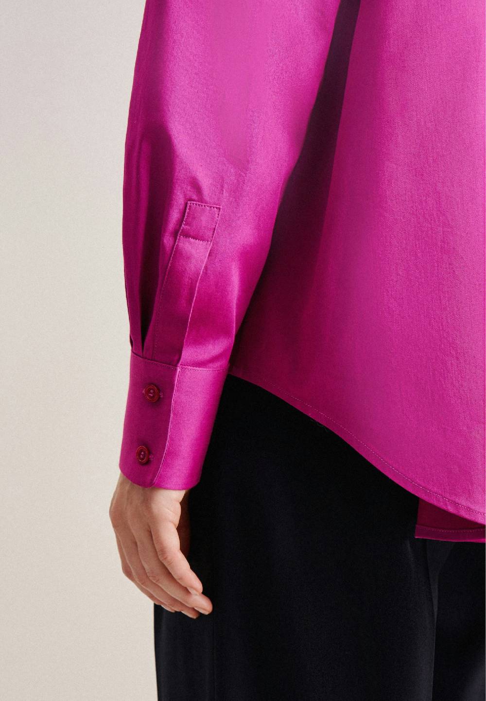 Studio Seidensticker Langarm Satin Hemdbluse Nur noch ein Tag übrig
